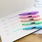 BAZIC Mini Pastel Assorted Colors Highlighter w/ Cap Clip (5/Pack)